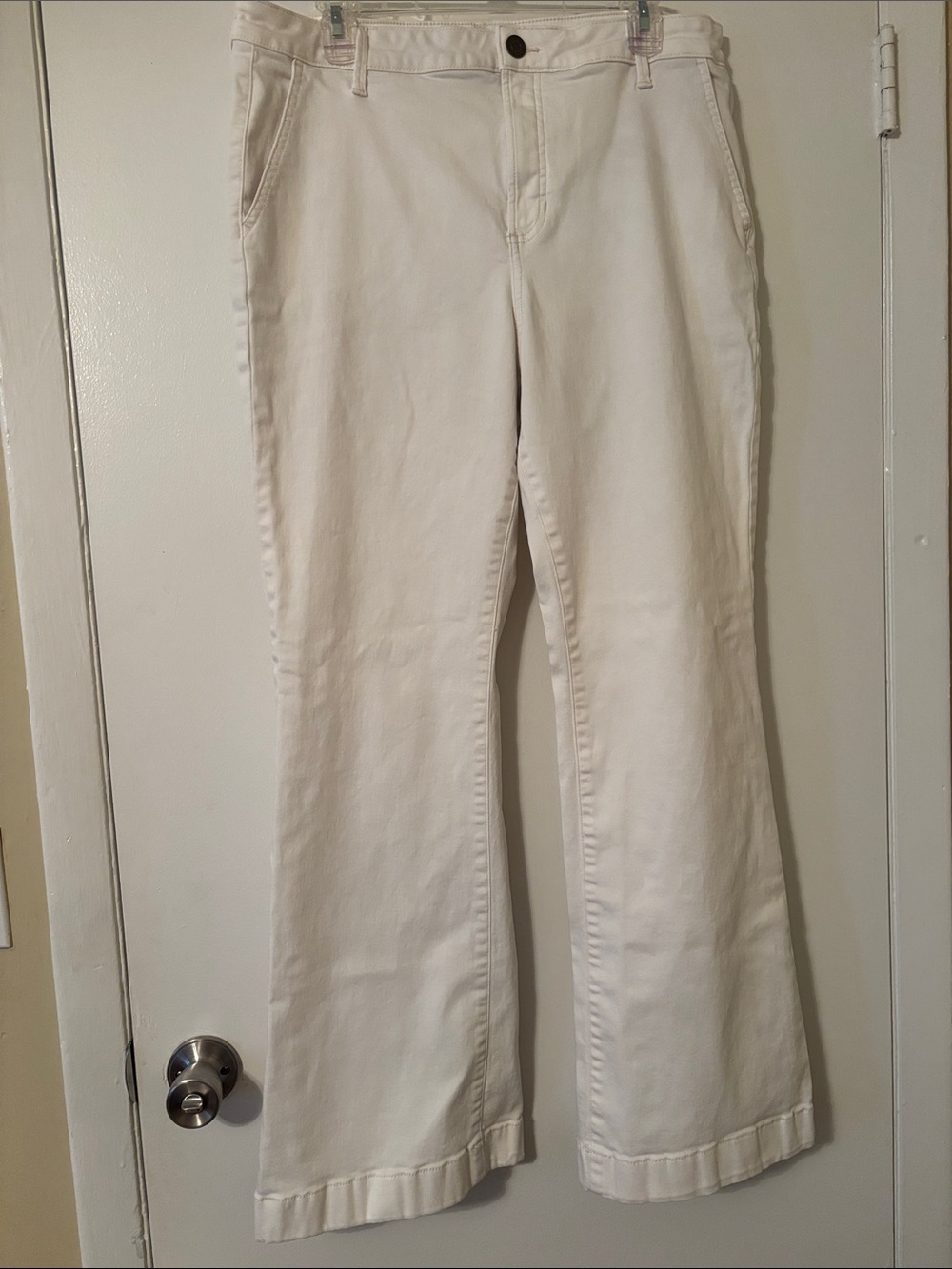 LC Lauren Conrad Cream Boot-Cut Pants